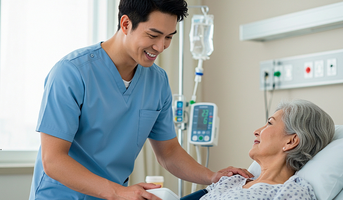 فريق طبي وتمريضي يقدم رعاية متكاملة لكبار السن في دار مسنين بحدائق حلوان على كورنيش النيل